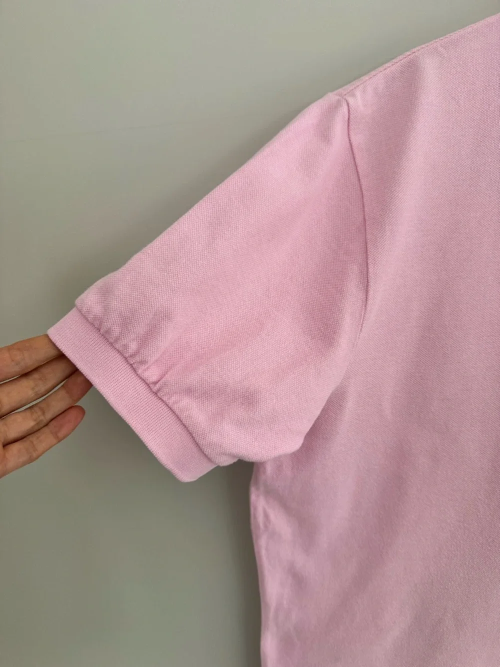 Polo Ralph Lauren Classic Fit Solid Pink Mesh Polo Shirt Pony Logo Size L
